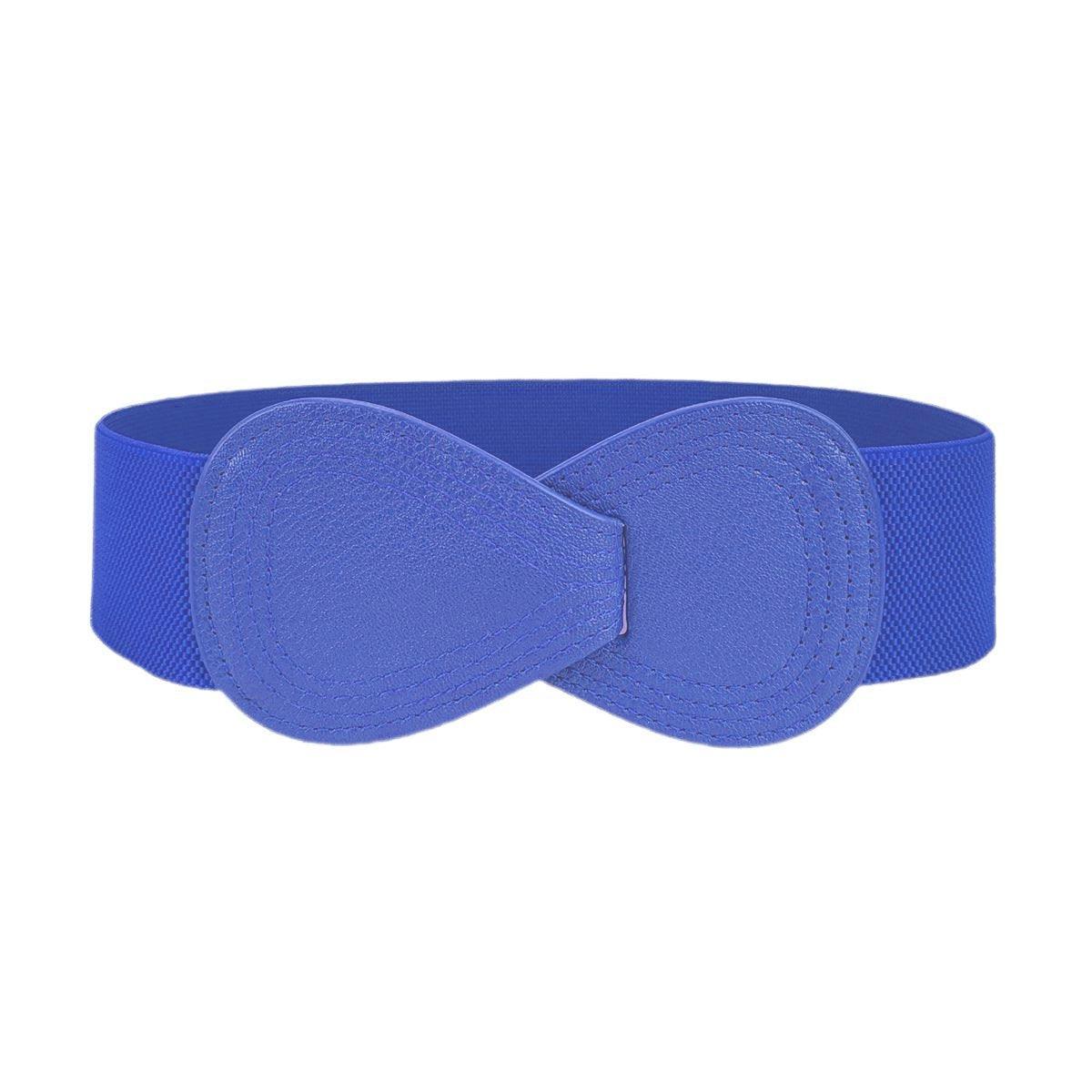 Fashion Belt Red Elastic Waist Cover Wide Belt Women Black Elastic Bow Decoration