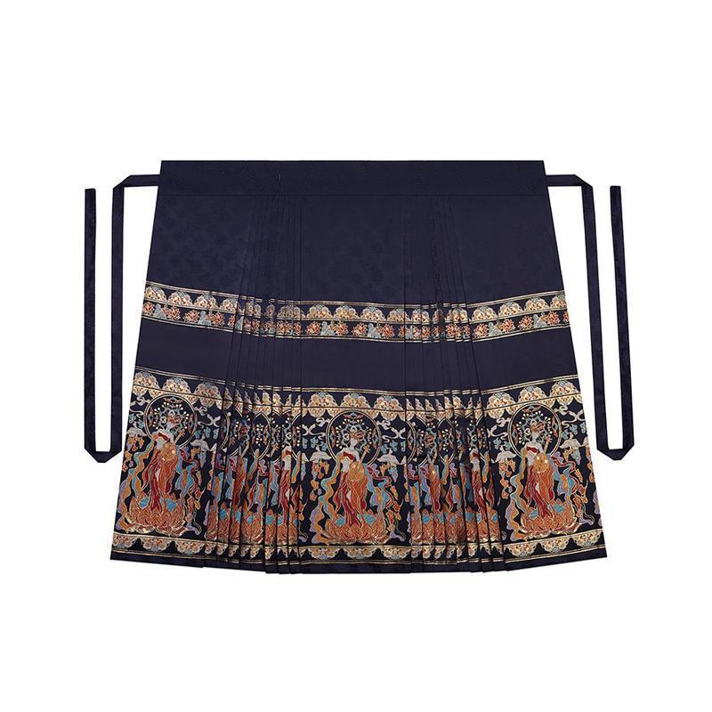 New Chinese Hanfu Horse-faced Skirt Set Daily Embroidered Improved Costume Women