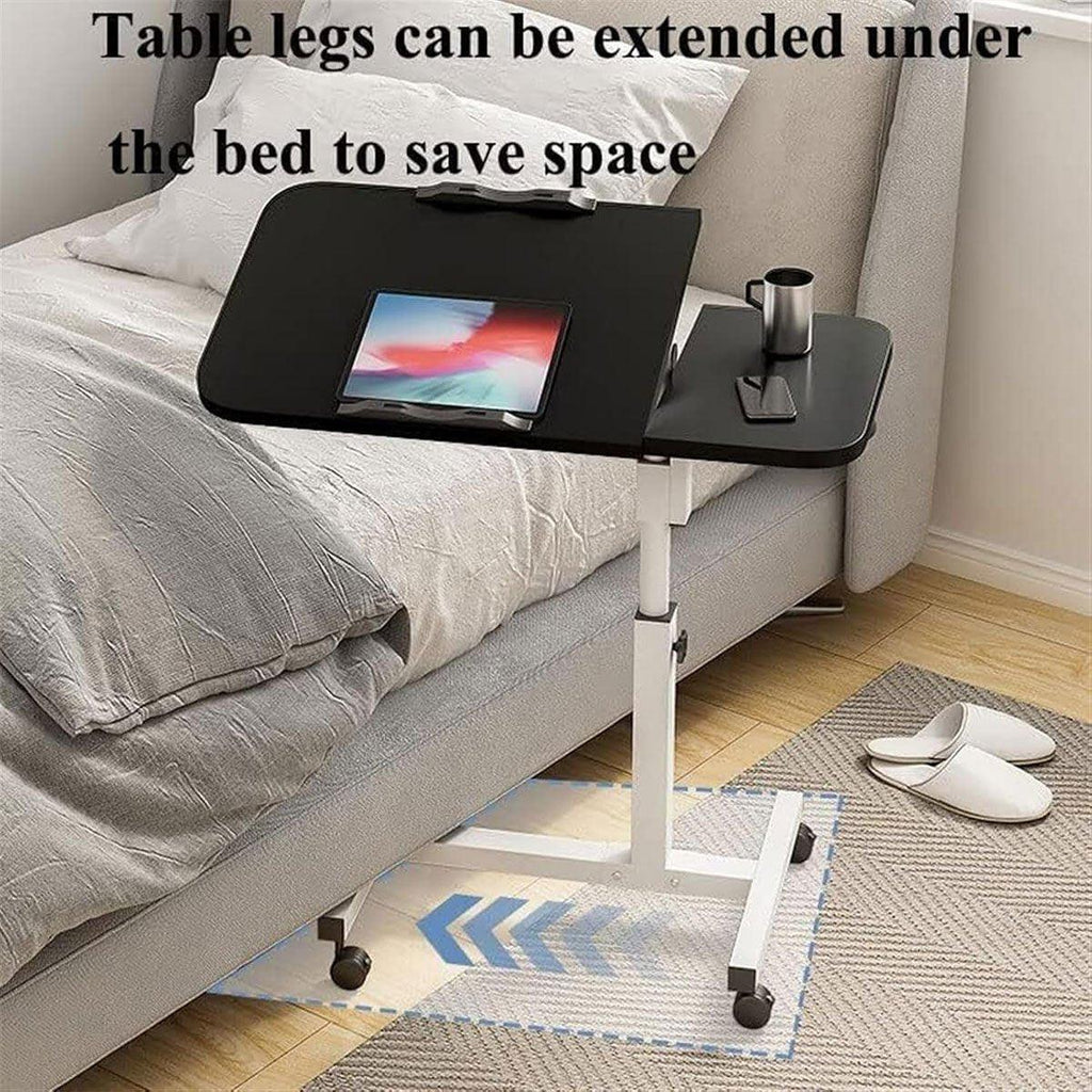 Adjustable Folding Computer Desk Stand Floor-Standing Movable Bedside Table-4