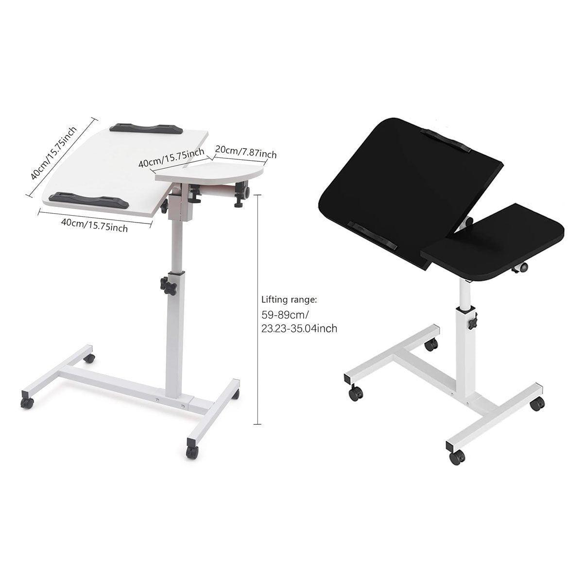 Adjustable Folding Computer Desk Stand Floor-Standing Movable Bedside Table-2