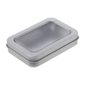 10pcs Metal Iron Box with Open Window Storage Rectangle Packaging Containers