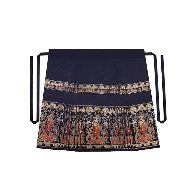 New Chinese Hanfu Horse-faced Skirt Set Daily Embroidered Improved Costume Women