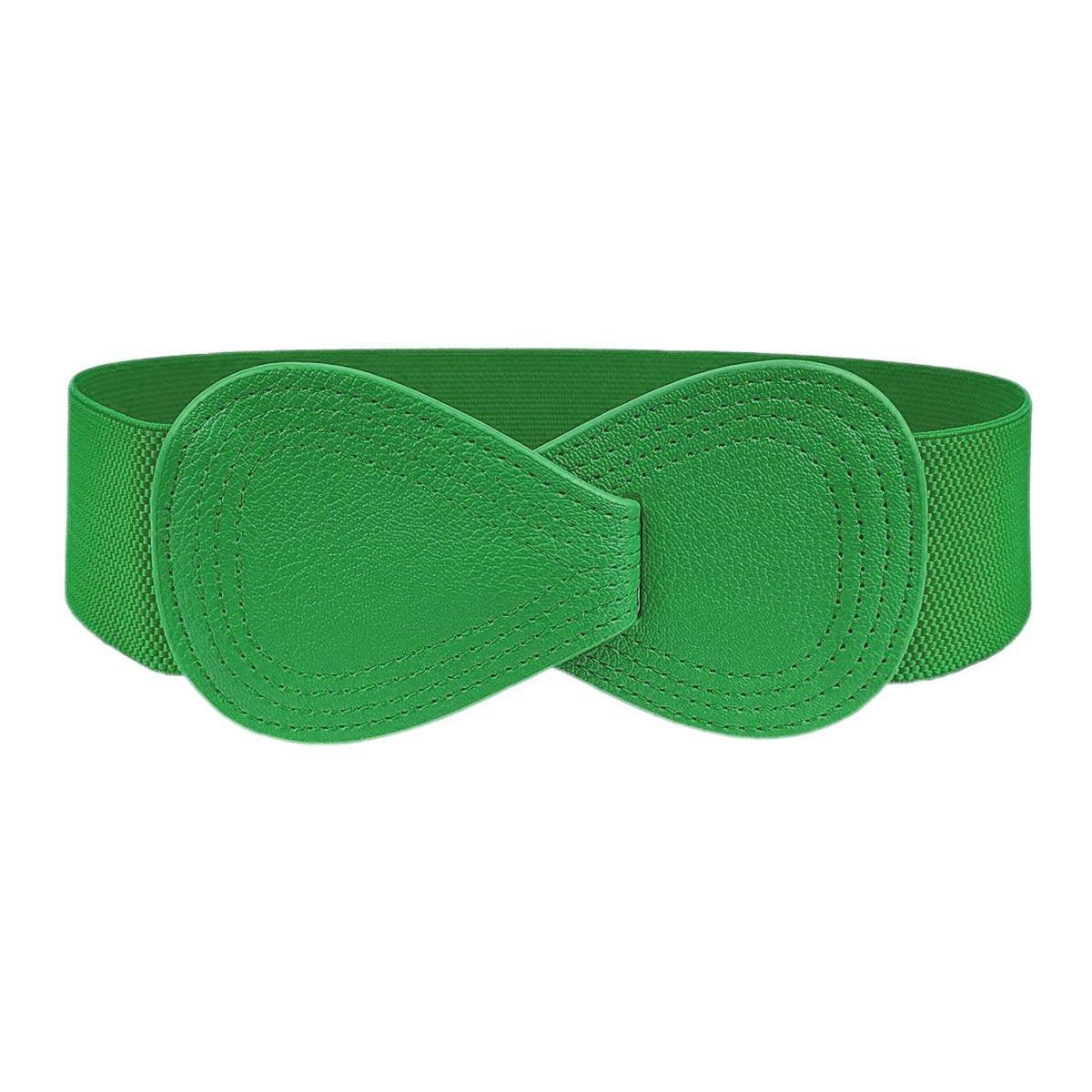 Fashion Belt Red Elastic Waist Cover Wide Belt Women Black Elastic Bow Decoration