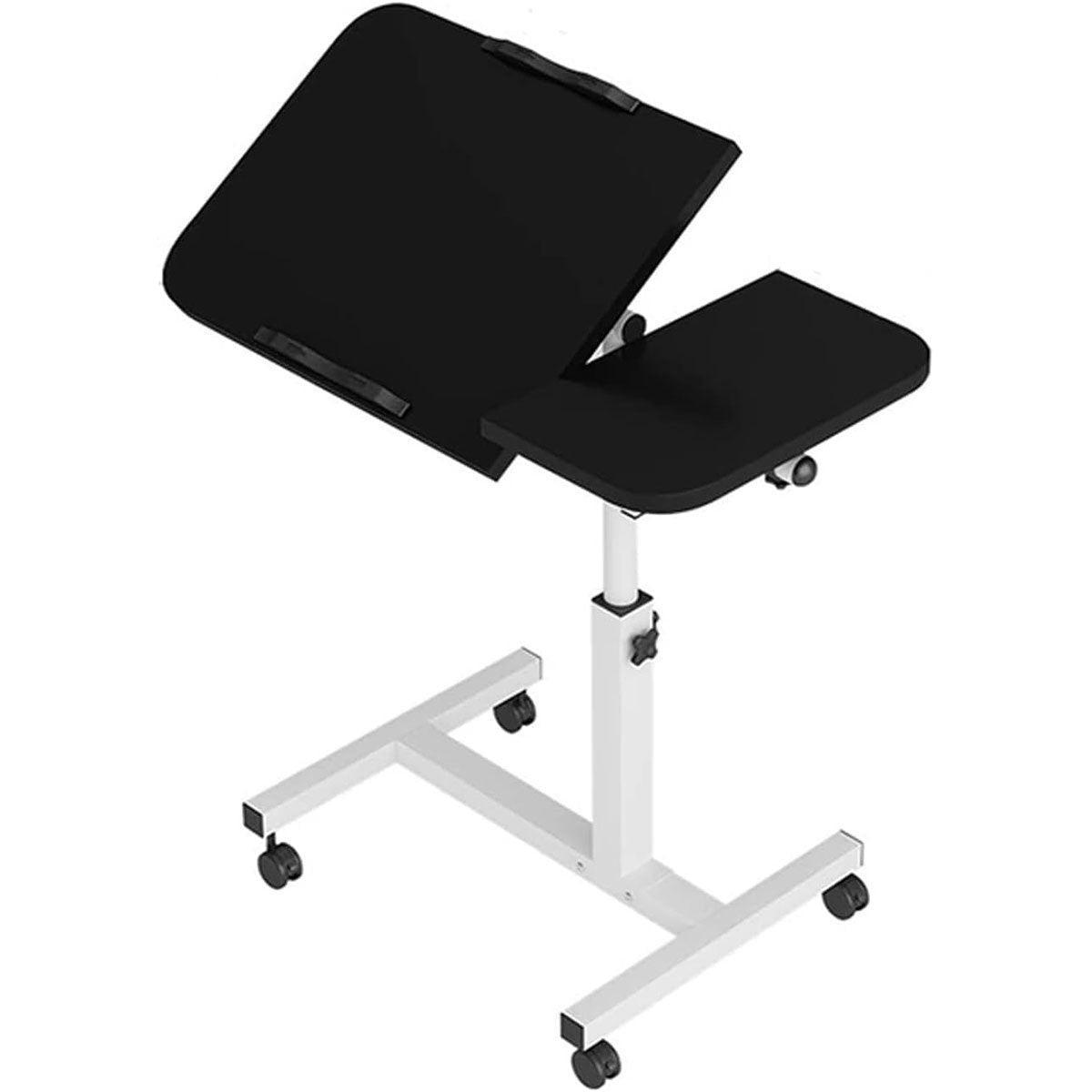 Adjustable Folding Computer Desk Stand Floor-Standing Movable Bedside Table-5