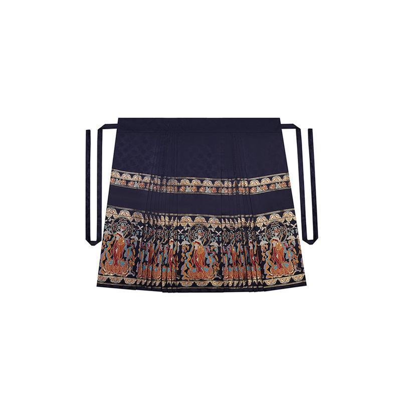 New Chinese Hanfu Horse-faced Skirt Set Daily Embroidered Improved Costume Women