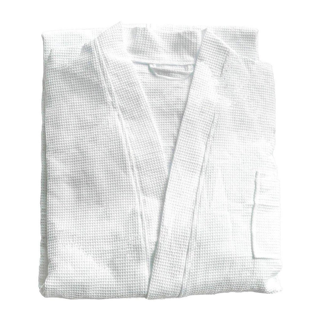 Cotton Kimono Collar Bathrobe Hotel Quality Thick Fleece Towel Embroidered Robe-5