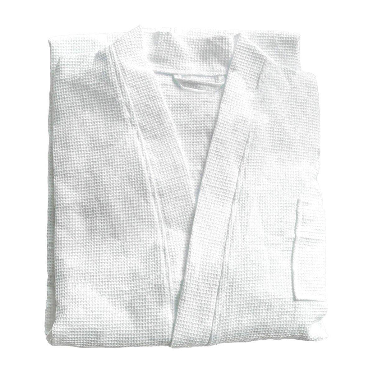 Cotton Kimono Collar Bathrobe Hotel Quality Thick Fleece Towel Embroidered Robe-5