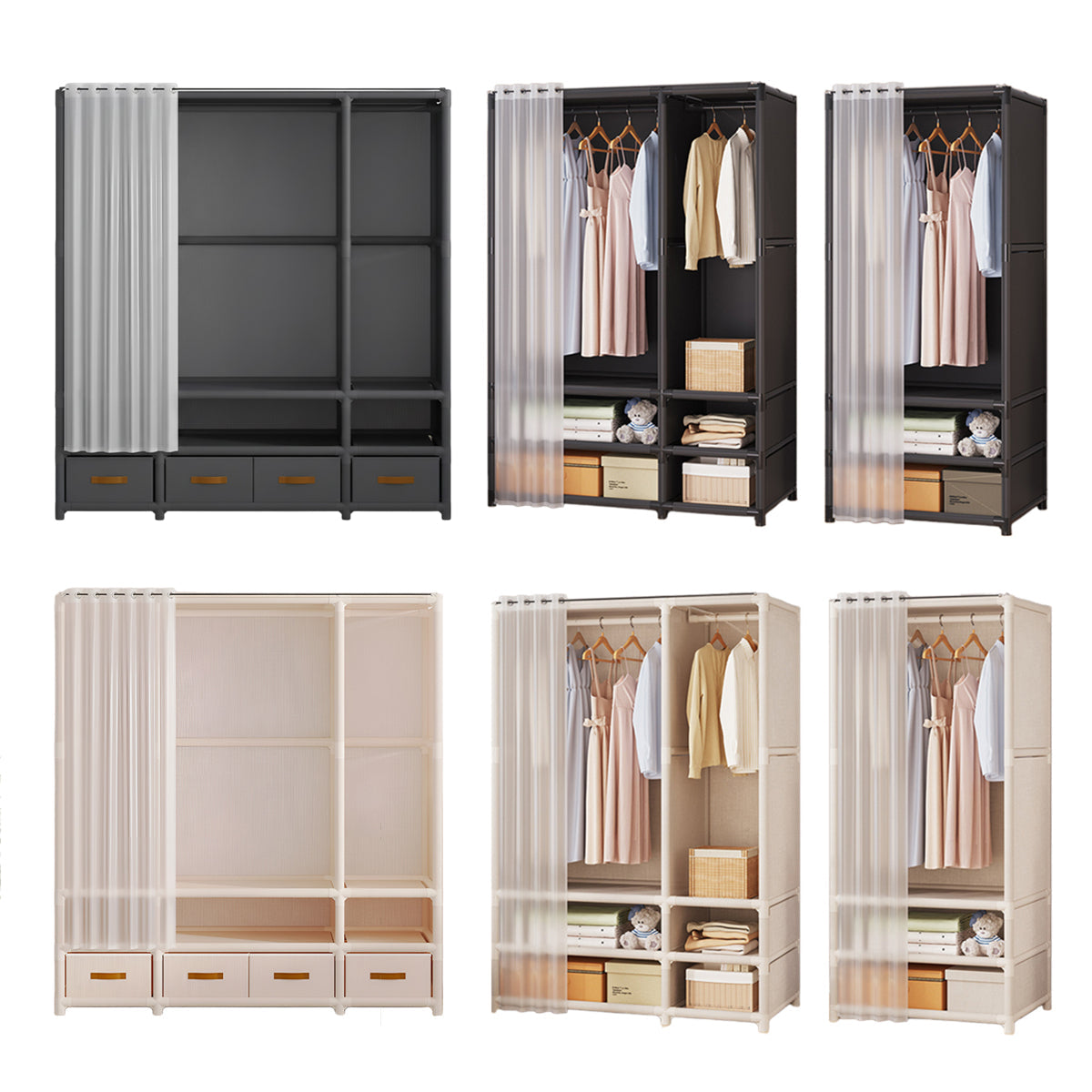 Multi-Function Clothes Storage Rack for Home Bedroom Space Saving Durable-1