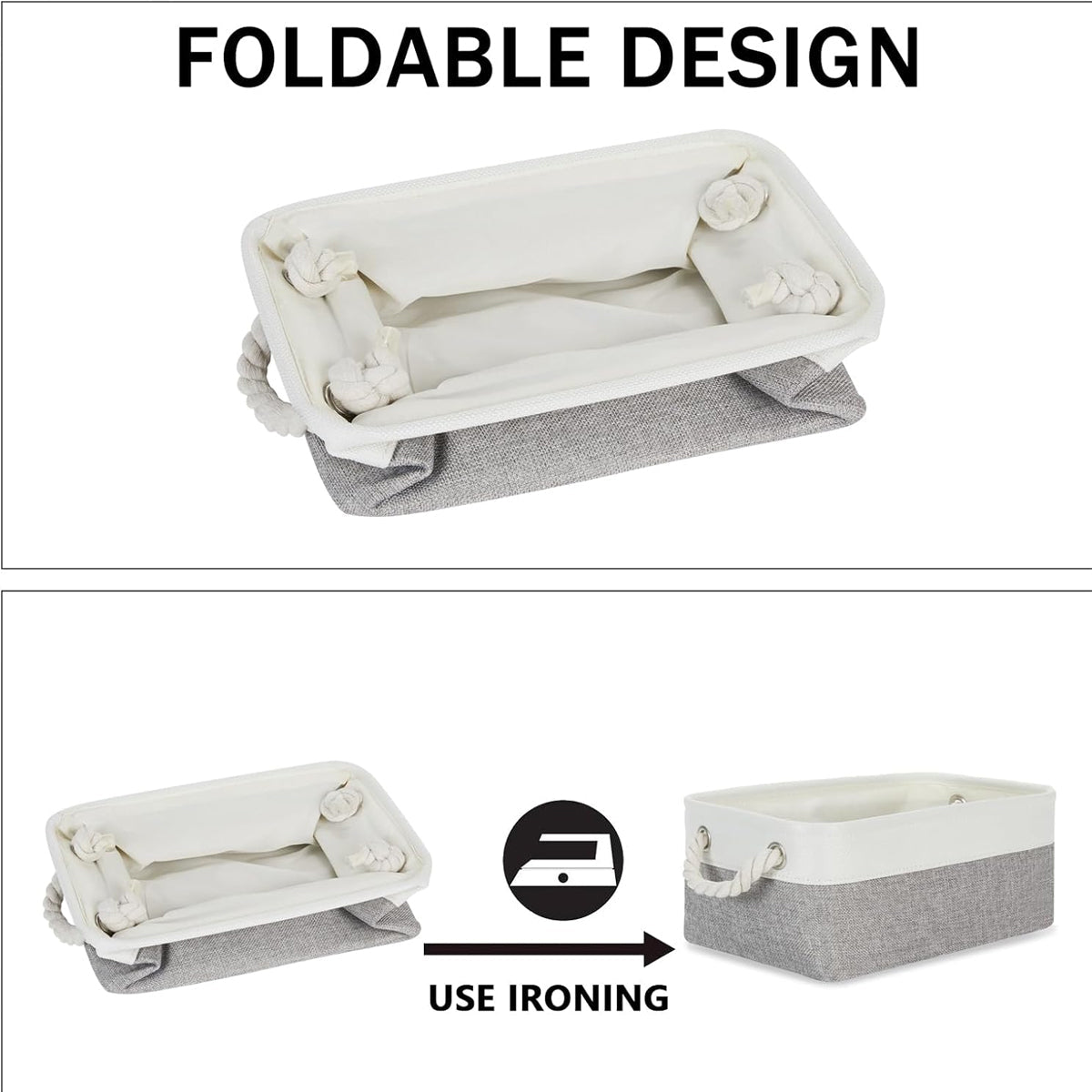 Foldable Handheld Storage Basket for Kitchen Bathroom Bedroom Closet Clothes