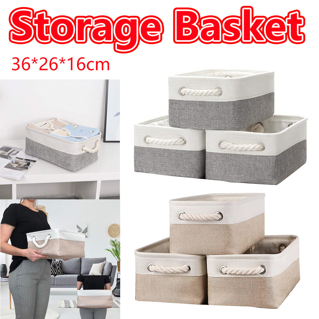 Foldable Handheld Storage Basket for Kitchen Bathroom Bedroom Closet Clothes