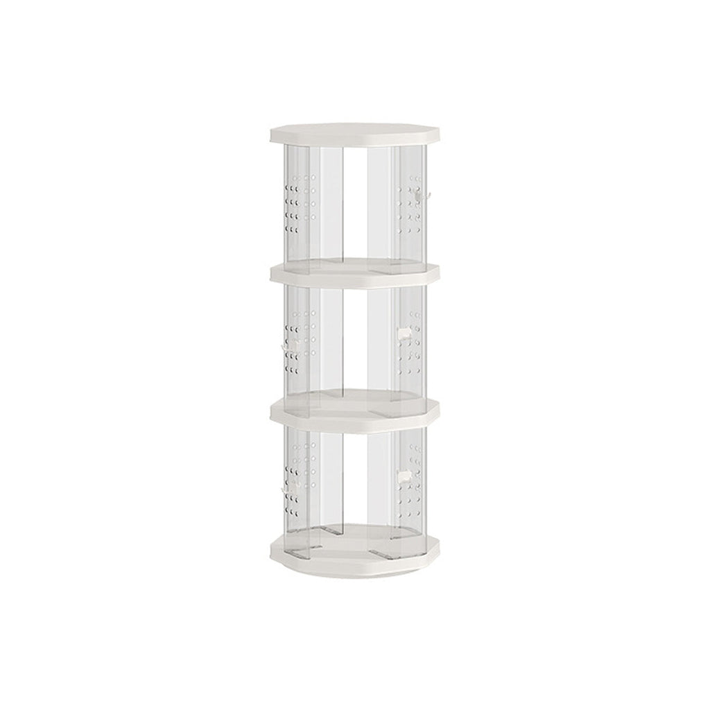 Floor-Standing Rotating Bookshelf Book Toy Storage Corner Display Space Saving