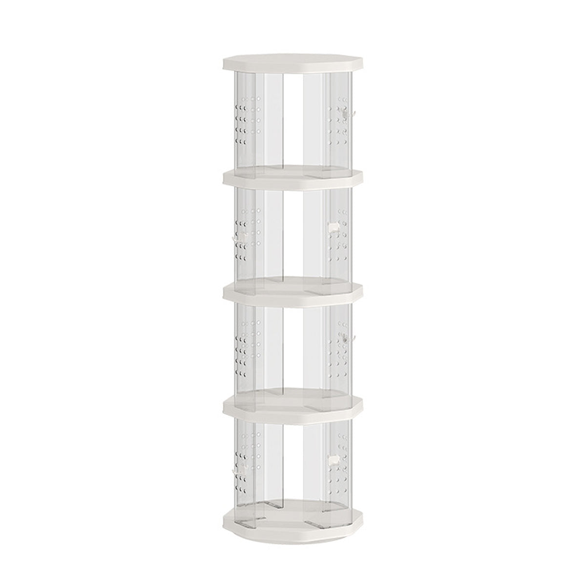 Floor-Standing Rotating Bookshelf Book Toy Storage Corner Display Space Saving